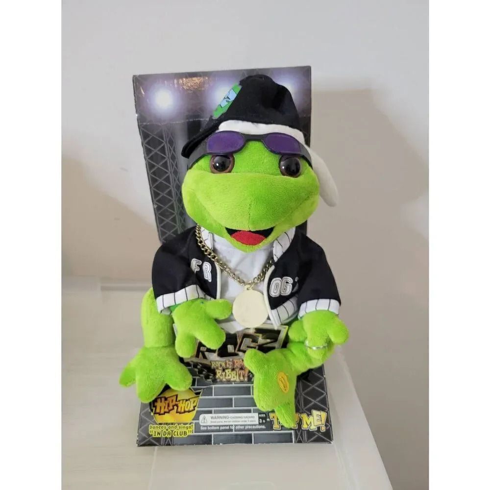 Gemmy Co. FROGZ "Rappit Ribbit" Animated Hip Hop Figure, Vintage NEW